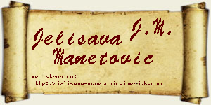 Jelisava Manetović vizit kartica